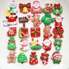Acessórios de enfeites de Natal resina muleta de árvore de Natal boneco de neve velho DIY feito à mão grampo de cabelo infantil copo de água broche material