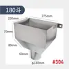 Embudo de Lluvia de Acero Inoxidable 304, Colector de Agua de Tubería de Drenaje Engrosada, Embudo de Acumulación de Agua de Pared, Embudo de Drenaje Cuadrado 201