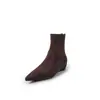Botines Adelgazantes que Aumentan la Altura para Mujer, Nuevos Botines Elásticos de Gamuza, Punta Fina, Cierre Trasero, Tacón Medio, Botines de Tobillo Estilo Coreano, Botines Cortos Elásticos para Mujer