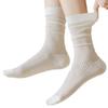 Calcetines grises calcetines de felpa para mujer verano tubo delgado algodón 2024 nuevos medias miu sin costuras verano
