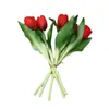Rama corta de 28 cm de largo - 5 cabezas, tacto hidratante, tulipanes, nórdico, interior, ramo muy realista, adornos de flores artificiales, hogar
