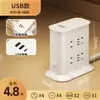 Regleta Vertical con Reloj USB, Multifuncional para Hogar y Oficina, Regleta para Computadora, Cable de Extensión, Luz de Noche de Escritorio