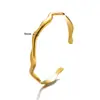 Pulseira Aberta de Aço Inoxidável Nova Europeia e Americana Coração Vazado Pulseira Feminina Corrente Trançada Pulseira Geométrica Atacado