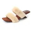 Zapatos cuadrados nuevos, mullidos, de felpa, para otoño/invierno, tipo mocasín, con tacón de cuña para mujer, pantuflas elegantes para usar en exteriores, estilo retro 2026
