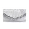 Bolso de Noche tipo Vestido de Gala con Pedrería, Versátil Plegado Exquisito Accesorio para Vestido de Novia, Bolso Sencillo tipo Sobre para Mujer
