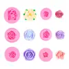 Molde de silicona de flor de gardenia y rosa para velas de yeso de aromaterapia DIY, adornos de resina y decoraciones de pastel de fondant