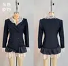 Vestido de manga comprida com blocos de cor, novo para primavera e outono, estilo europeu e americano, para o dia a dia 2026, plataforma independente para mulheres, comércio exterior transfronteiriço