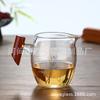Taza de té de vidrio con mango de madera engrosado, resistente al calor, juego con filtro de té, accesorios para juego de té Kung Fu, té de madreselva y crisantemo