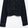 Mais vendido do AliExpress: E-commerce transfronteiriço ZA, jaqueta jeans feminina estilo europeu e americano com cintura ajustada