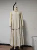 Primavera 2025 Nuevo Estación Independiente de Amazon Transfronterizo Algodón y Lino para Mujer Suelto Falda Larga Vestido sin Mangas