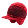Inverno Novo Chapéu de Mãe de Meia-Idade e Idosa Chapéu de Lã Tricotado Quente de Veludo Feminino Chapéu Corta-Vento Espessado com Proteção de Orelha