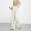 Pantalones Blancos Estilo Old Money Pantalones de Pierna Ancha para Verano Pantalones Casuales para Mujer Pantalones Rectos Versátiles Moda para Ir al Trabajo