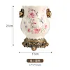 Vaso Cerámico Retro Americano de Alta Gama Personalizado de Fábrica Nuevo Estilo Chino Porcelana Azul y Blanca Sala de Estar Arreglo Floral de Alta Gama Europeo Transfronterizo