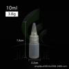 Frasco de nariz pontiagudo translúcido Spot de 10 ml Frasco de tinta pigmentada PE de 20 ml Frasco de espremer Corpo de frasco macio de 30 ml Frasco selado