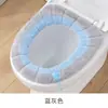 Cojín para asiento de inodoro para uso doméstico, alfombrilla de felpa para inodoro, tapa de inodoro con asa para invierno, adecuada para todas las estaciones, cojín de anillo de felpa para asiento de inodoro