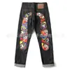 Jeans Lavados Retro Americanos Estilo Hip-Hop Callejero Estampados Pantalones de Pierna Recta 2026 Primavera y Otoño Nuevo Estilo Transfronterizo