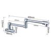 Lavabo Blue Dragon 304 Grifo Plegable Lavabo de Doble Agujero Cabezal de Ducha Fría y Caliente Plegable Portátil