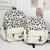 Mochila Casual Ligera con Estampado de Vaca, Diseño Simple de Perro de Dibujos Animados, Linda Mochila de Gran Capacidad para Estudiantes Mujeres