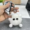 Fofo coelho Rex pelo bolsa pequena cerdas pingente mochila coisas feias boneca enfeites Boneco Desenho animado chaveiro de carro