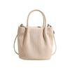 Fagani Bolsa de Mão Plissada Balde Feminina 2024 Novas Bolsas Têxteis Moda All-Match Bolsa de Ombro Bolsa Crossbody
