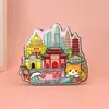 Ímãs de Geladeira de Guangxi, Lembranças de Madeira Culturais e Criativas com Tema de Cidade, Ímãs de Geladeira Turísticos das Cidades de Guilin, Liuzhou, Nanning