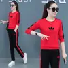 Conjunto Deportivo Casual para Mujer Primavera y Otoño 2025 Nuevo Estilo Coreano Talla Grande Holgado Aspecto Adelgazante Mangas Largas para Correr Conjunto de Dos Piezas Moderno
