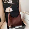 Bolso de Cuero Casual Estilo Coreano para Mujer 2025 Otoño e Invierno Nuevo Versátil de Gama Alta Gran Capacidad Bolso de Hombro para Viajes Diarios Bolso Tote