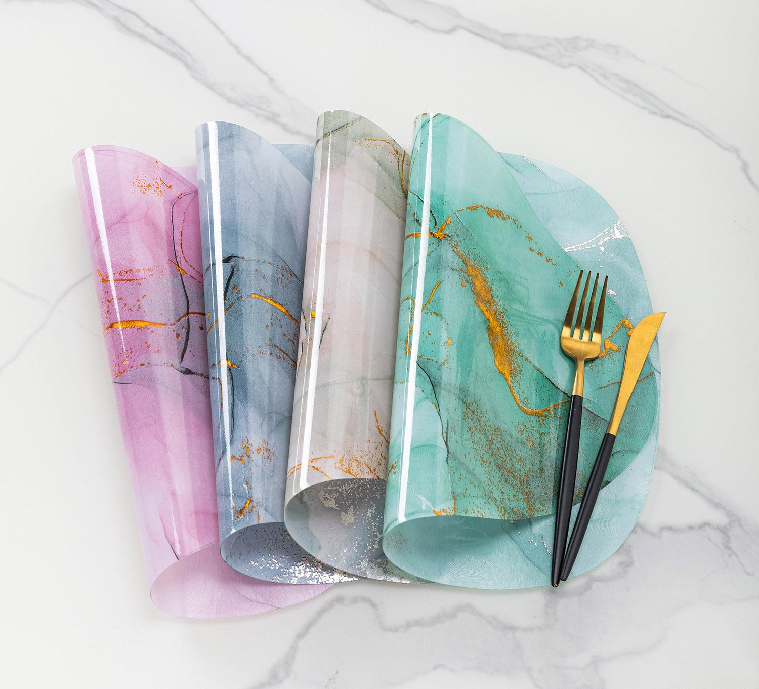 DT-6003  40X35CM 椭圆  北欧轻奢 大理石 