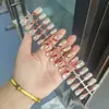 Liquidação de Tamanhos Descontinuados: Pontas de Unha Foscas, Unhas Prontas na Cor Blush, Pontas de Unha Olho de Gato de Tamanho Especial, Arte de Unha Colorida, Estoque Restante