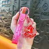 Llavero de Animal Marino Tiburón Relleno de Líquido, Colgante Pequeño Divertido de Arena Movediza Líquida, Accesorio para Bolsa, Regalo de Máquina de Garra al por Mayor