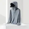 Ropa de Protección Solar de Venta Caliente Transfronteriza para Mujer, Anti-UV, Ala Desmontable, Ropa de Protección Solar Transpirable de Seda de Hielo para Hombre, Lentes de Protección Solar Adicionales