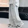 Calça Masculina Estilo Primavera e Outono 2026 Novas Roupas de Outono para Meninos Calça de Moletom Wide Leg de Tricô de Outono para Crianças de Meia-Idade e Mais Velhas