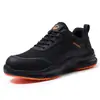 Zapatos de Protección Laboral Escudo de Gaviota Azul 4.0 Kevlar Antimpactos Antipinchazos Zapatos de Seguridad Fabricante Mayorista Zapatos de Trabajo Bajos Negros