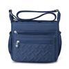 Nova bolsa de mensageiro feminina multi-bolso pano de nylon à prova d'água multi-camada casual de grande capacidade bolsa de ombro