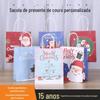 Sacola de presente de Natal da Source Factory Sacola de papel Kraft para decoração de presente Sacola de embalagem para presente Atacado