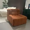 Sofá Individual Pana Gofrado Sofá Pequeño Esquinero Ocio Dormitorio Sentarse y Apoyarse Integrado Sofá Perezoso Sillón Perezoso