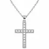Collar de cruz de moissanita para mujer, estilo ins, lujo ligero, nicho, alta gama, cadena elegante para la clavícula, colgante simple y versátil, moderno