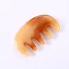 Peine plano de cinco dientes acrílico personalizado, peine meridianos compacto y portátil, peine antiestático para el cabello, tabla gua sha, peine de masaje