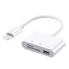 Leitor de Cartão Quatro em Um é Adequado para Telefones Celulares, Apple Lightning, Leitura e Gravação Multifuncional de Cartões TF/SD/Discos U USB