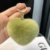 Coreia do Sul Ins Coelho Rex Fofo Bola de Pelúcia em Forma de Coração Chaveiro de Carro Pendurado Bolsa Criativa Distinta Pingente de Amor Chave