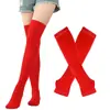 Calcetines navideños, calcetines de vestir, Halloween, accesorios de cosplay, calcetines altos, calcetines de rayas para Acción de Gracias, guantes, calcetines, traje.