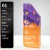 Nuevo trofeo de cristal producción de letras personalizadas atmósfera de alta gama trofeo medalla letras personalización medalla empleado destacado
