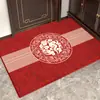 Felpudo de Entrada para Año Nuevo para Uso Doméstico, Año del Dragón, Felpudo Rojo de Alfombra Estilo Chino Nuevo, Felpudo Antideslizante
