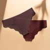 Ropa Interior Nueva Europea y Americana Sin Costuras de Seda de Hielo para Mujer, Calzones Talla Grande de Cintura Baja con Volantes de Nube, Ropa Interior Deportiva para Yoga