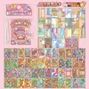 Pegatinas de Vestir Mochi Doudou Pequeño Sin Cortar Dos en Uno Divertidas Creativas para Niños Niñas Escena de Dibujos Animados Pegatinas