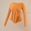 Ropa de yoga para mujer, otoño e invierno, nueva ropa deportiva de secado rápido, top deportivo, camiseta de manga larga para entrenamiento de pilates, blusa para correr