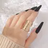 Joyería Europea y Americana Transfronteriza, Anillos de Mujer Elegantes y Únicos, Anillos Abiertos Irregulares Huecos Simples y Versátiles