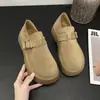 Sapatos Birkenstock com Solado Grosso para Aumentar a Altura para Mulheres, Nova Moda Primavera/Verão 2026 Mocassins Slip-On Casuais Versáteis para Pessoas Baixinhas