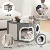 Ninho de gato mais vendido da Amazon, de camada dupla, quente, dobrável, adequado para todas as estações, ninho de gato para animais de estimação do fabricante original, disponível para atacado
