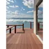 Piso WPC Externo Piso WPC Pequeno Terraço Jardim Segunda Geração Co-extrudido Anti-corrosão Placa Compósita Madeira-Plástico Pátio Externo Autoportante